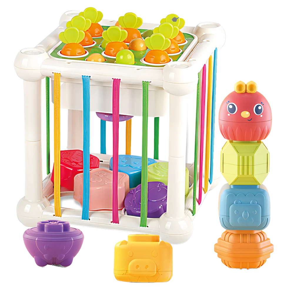 Hộp đồ chơi cao cấp luyện tay xếp chồng thả khối có nhạc YN550895 C402