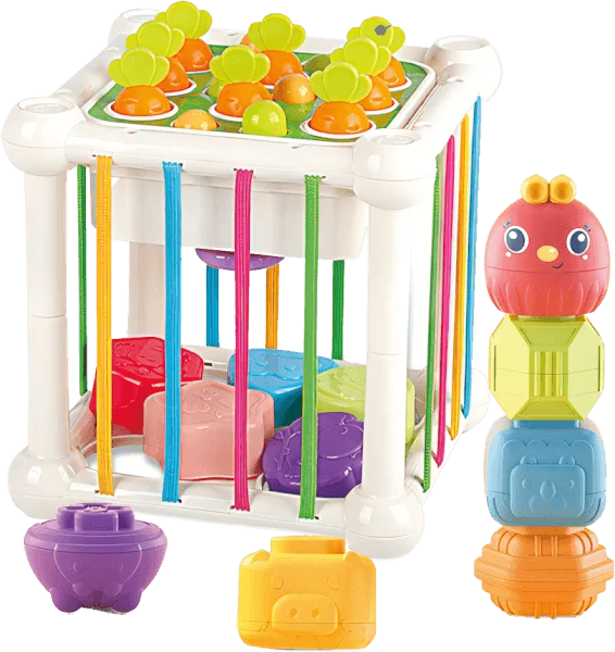 Hộp đồ chơi cao cấp luyện tay xếp chồng thả khối có nhạc YN550895 C402