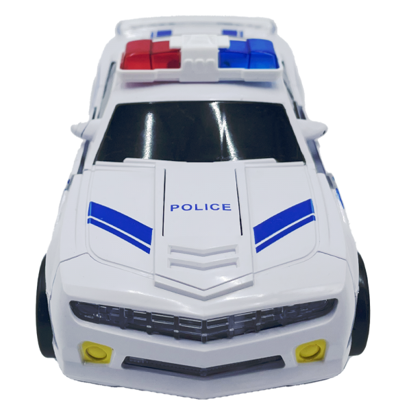 Đồ chơi xe cảnh sát biến hình robot có nhạc đèn YN213994 C401 (Trắng)