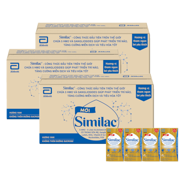 Combo 3 Thùng Thực phẩm bổ sung Similac hương vani 110ml (Lốc 4 hộp)