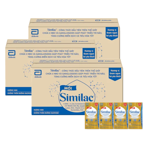 Combo 3 Thùng Thực phẩm bổ sung Similac hương vani 110ml (Lốc 4 hộp)