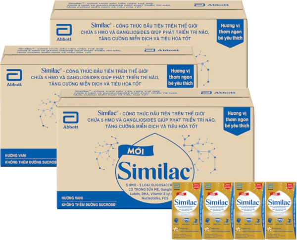 Combo 3 Thùng Thực phẩm bổ sung Similac hương vani 110ml (Lốc 4 hộp)