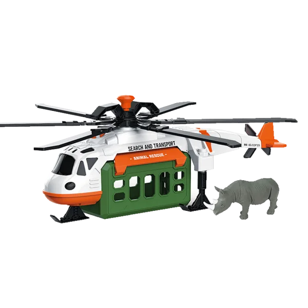 Máy bay trực thăng cứu hộ động vật có âm thanh và đèn RFD514495 C401 (Trắng)