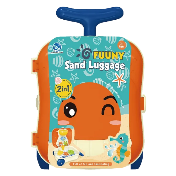 Vali đồ chơi đi biển hình mặt cười và dụng cụ 8pcs RFD465964 C402