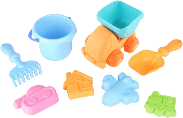 Bộ đồ chơi đi biển gồm xe, xô nước và dụng cụ 8pcs RFD199889 C402