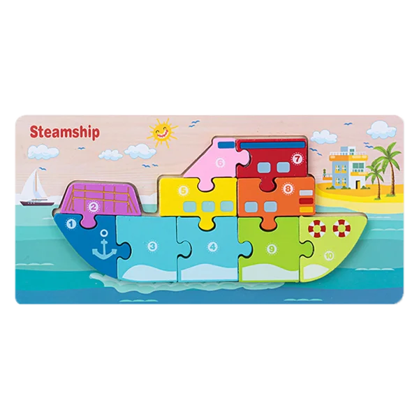 Miếng ghép gỗ nhiều màu sắc giáo dục sớm cho bé RFD581504 C402 (Màu ngẫu nhiên)