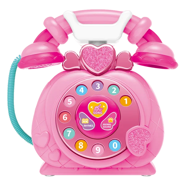 Điện thoại bàn công chúa đa chức năng có nhạc đèn  RFD540303 (Hồng)