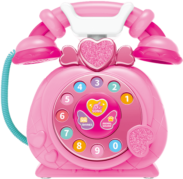 Điện thoại bàn công chúa đa chức năng có nhạc đèn  RFD540303 (Hồng)