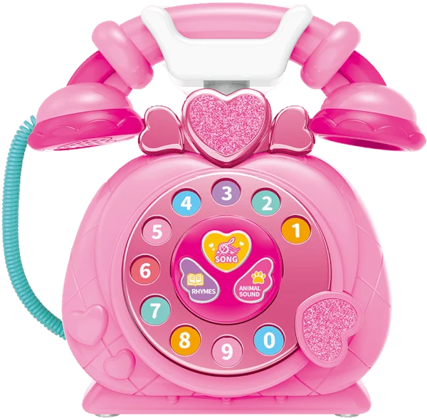 Điện thoại bàn công chúa đa chức năng có nhạc đèn  RFD540303 (Hồng)