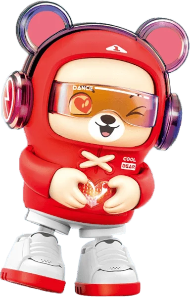 Chú gấu nhảy múa siêu ngầu có nhạc đèn RFD575217 C402 (Đỏ)
