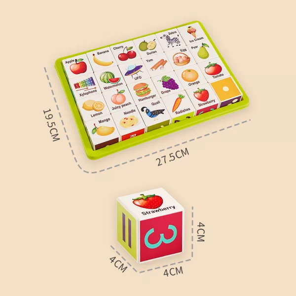 Bộ khối vuông học tập đa chủ đề 24pcs HW23162004 C402