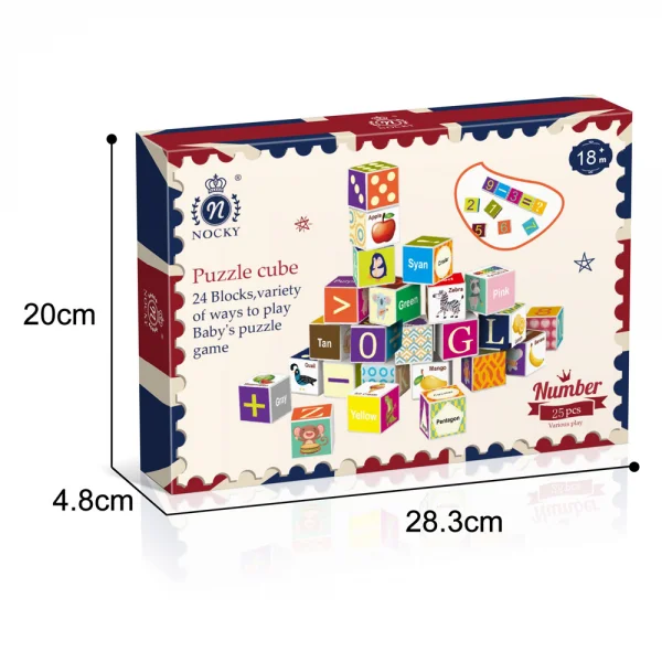 Bộ khối vuông học tập đa chủ đề 24pcs HW23162004 C402