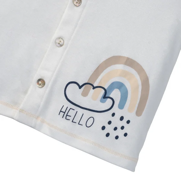 Set 2 Bộ kháng khuẩn Modal ngắn Cầu vồng Animo VD1023001 (0-24M,Beige)