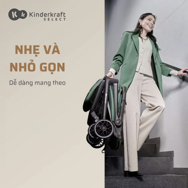 Xe đẩy cho bé Kinderkraft NUBI 2 (Màu xám)