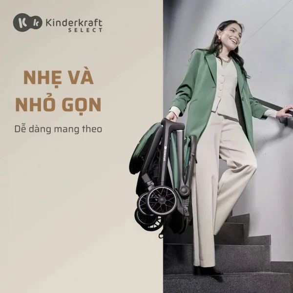 Xe đẩy cho bé Kinderkraft NUBI 2 (Màu xám)