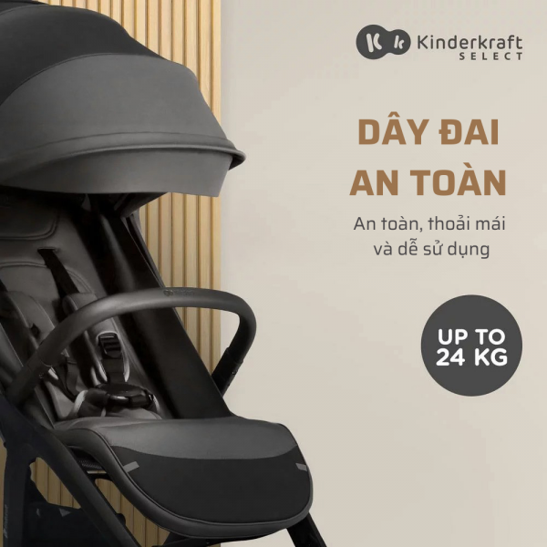 Xe đẩy cho bé Kinderkraft NUBI 2 (Màu xám)