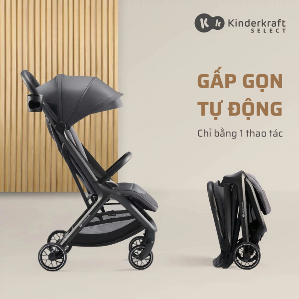 Xe đẩy cho bé Kinderkraft NUBI 2 (Màu xám)