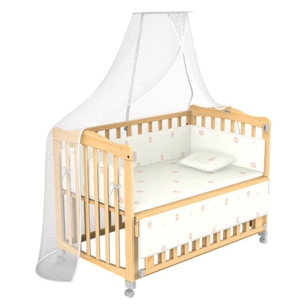 Bộ quây nệm gối dùng cho cũi gỗ C3 Autoru MBC3-CMS (trắng)