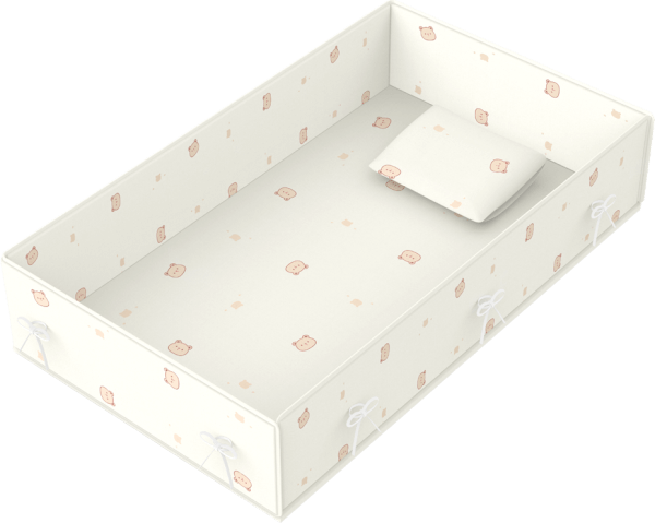 Bộ quây nệm gối dùng cho cũi gỗ C3 Autoru MBC3-CMS (trắng)