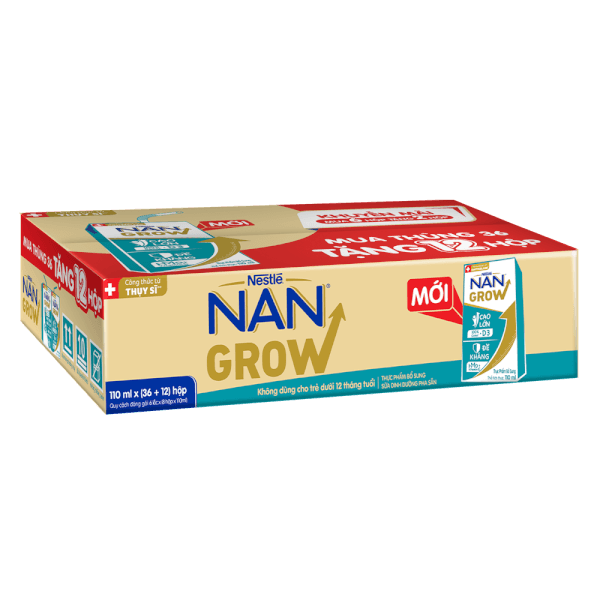 Thùng thực phẩm bổ sung Nestlé NANGROW 6 (8x110ml) Mua 6 tặng 2