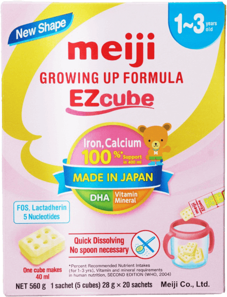 Sữa Meiji Growing up Formula Ezcube 560g (1-3 tuổi)