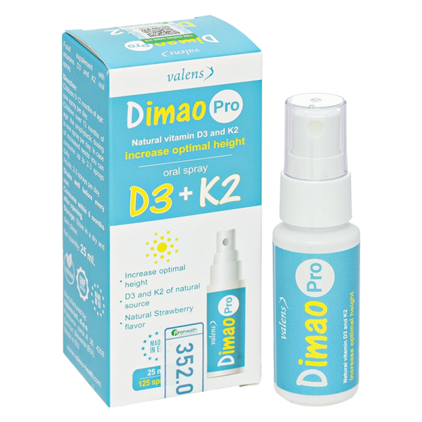 Thực phẩm bảo vệ sức khỏe Dimao Pro Oral Spray D3 + K2