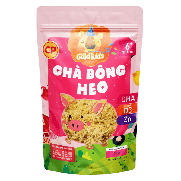 Chà bông heo Goldkids 50gr