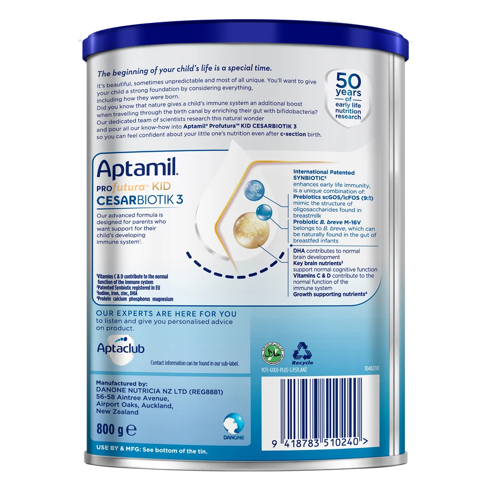 Combo 2 sữa Aptamil Profutura KID Cesarbiotik 3 800g (Từ 2 tuổi)