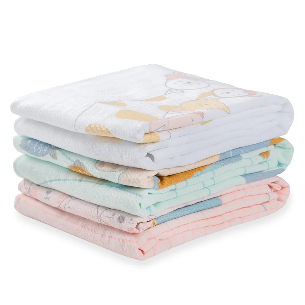 Khăn tắm trẻ em Cotton Hươu cao cổ Animo BM9T (60x120cm,Trắng-Giao hoạ tiết ngẫu nhiên)