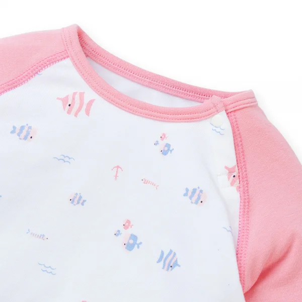 Set 2 Bộ kháng khuẩn Modal dài Tiên cá Animo VD1023006 (0-24M,Hồng)