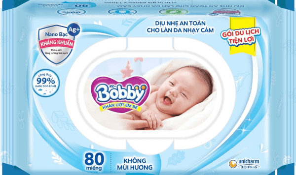 QT Bobby_Khăn ướt Bobby Care 80 miếng (không hương)