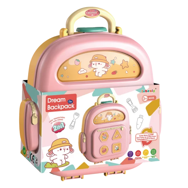 Balo nhập vai nhà bếp có hiệu ứng đèn và vòi nước CY595404 C402 (Hồng)