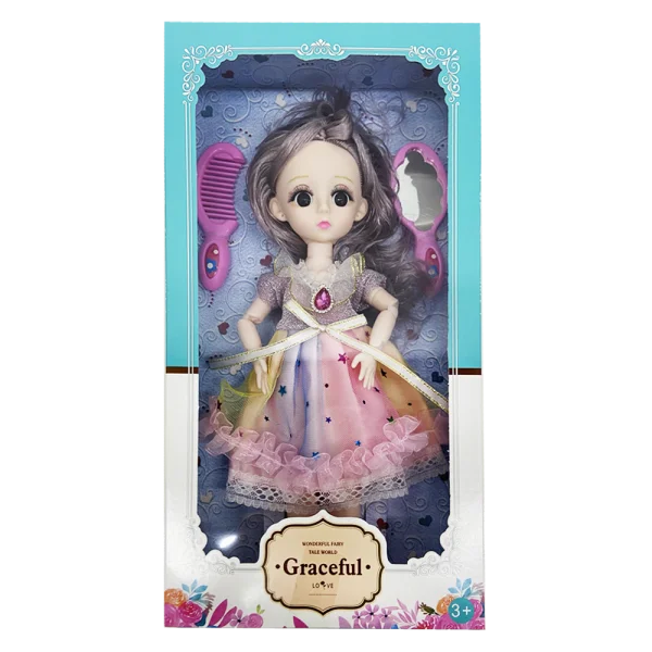 Búp bê công chúa cầu vồng kèm phụ kiện tóc CY598473 C402