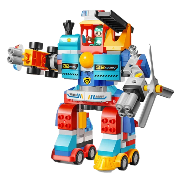 Bộ lắp ráp cao cấp mô hình robot và 6 xe chiến đấu 172pcs CY588780 C402