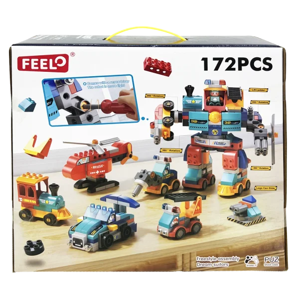 Bộ lắp ráp cao cấp mô hình robot và 6 xe chiến đấu 172pcs CY588780 C402