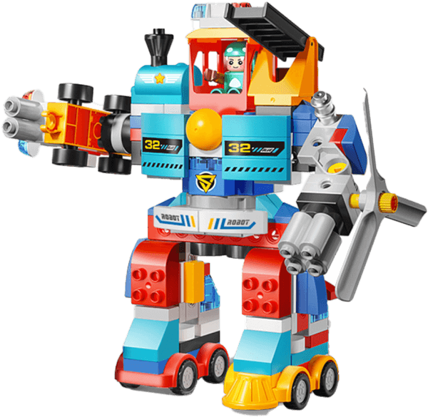 Bộ lắp ráp cao cấp mô hình robot và 6 xe chiến đấu 172pcs CY588780 C402