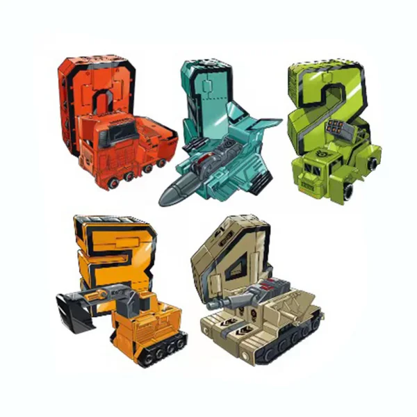 Bộ lắp ráp biển hình robot, phương tiện giao thông, chữ số 3in1 CY588251 C402