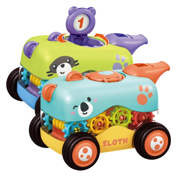 Bộ 2 xe ô tô chaỵ trớn bánh răng ngộ nghĩnh kèm còi CY529555 C401