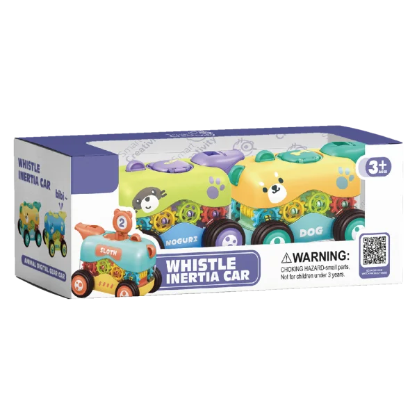 Bộ 2 xe ô tô chaỵ trớn bánh răng ngộ nghĩnh kèm còi CY529555 C401