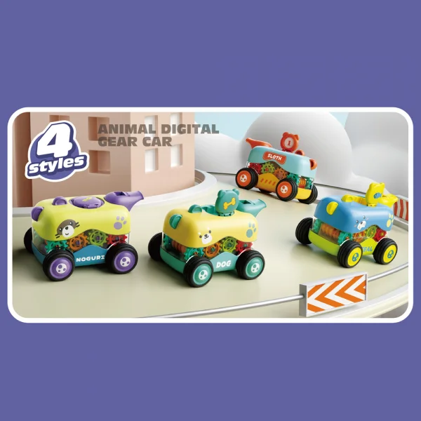 Bộ 2 xe ô tô chaỵ trớn bánh răng ngộ nghĩnh kèm còi CY529555 C401