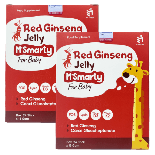 Combo 2 Thạch hồng sâm Red Ginseng Jelly M'Smarty For Baby