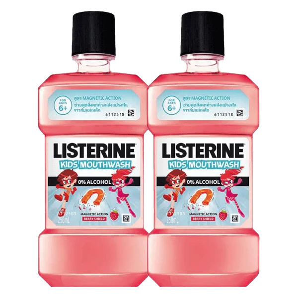 Combo 2 Nước súc miệng cho bé Listerine Kids Mouth Wash 250ml