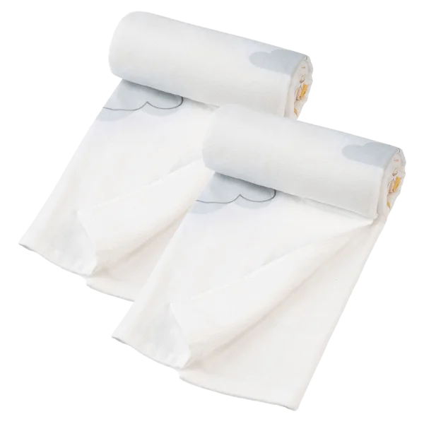 Combo 2 Khăn tắm trẻ em Cotton Hươu cao cổ Animo BM9T (60x120cm,Trắng)