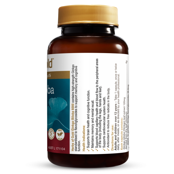 Thực phẩm bảo vệ sức khoẻ Herbs of Gold Ginkgo Biloba 6000