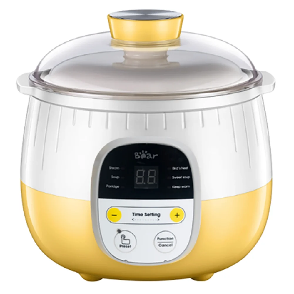 Nồi nấu chậm Bear 0,8L (Vàng, SUBE001, Vi)
