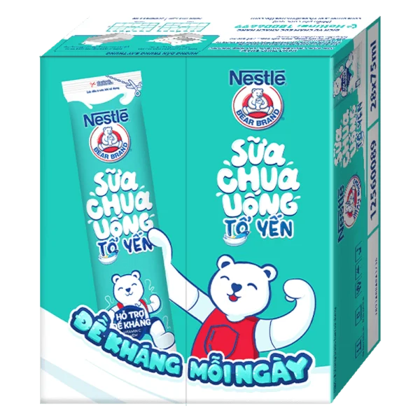 Thực phẩm bổ sung Sữa chua uống Nestle Gấu, thùng 28 gói 75ml