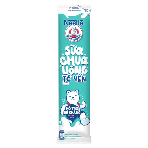 Thực phẩm bổ sung Sữa chua uống Nestle Gấu, thùng 28 gói 75ml