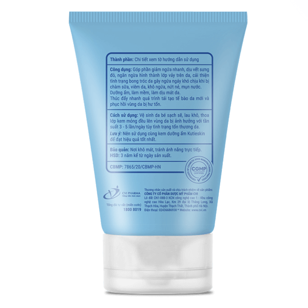 Kem chàm sữa Kutieskin 30g + Kem dưỡng ẩm mềm da cho bé Kutieskin 5g
