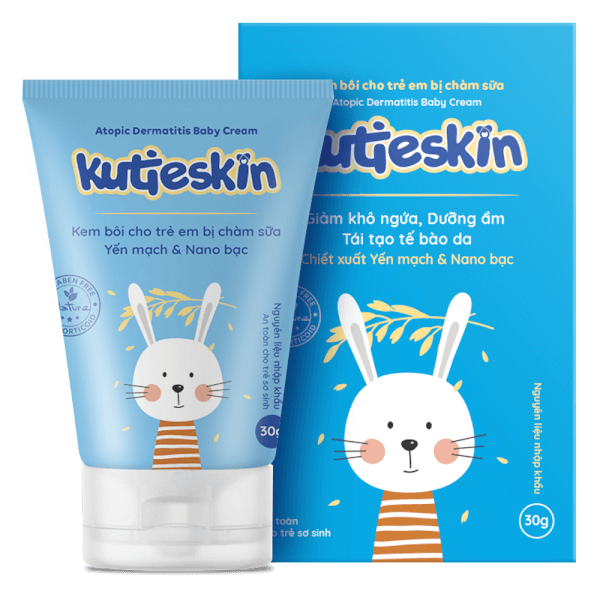 Kem chàm sữa Kutieskin 30g + Kem dưỡng ẩm mềm da cho bé Kutieskin 5g