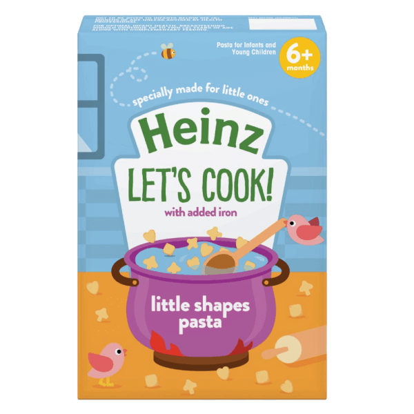 Thức ăn bổ sung dành cho trẻ từ 6 tháng tuổi trở lên: Mì ý hình dạng nhỏ - Heinz Little Shapes Pasta